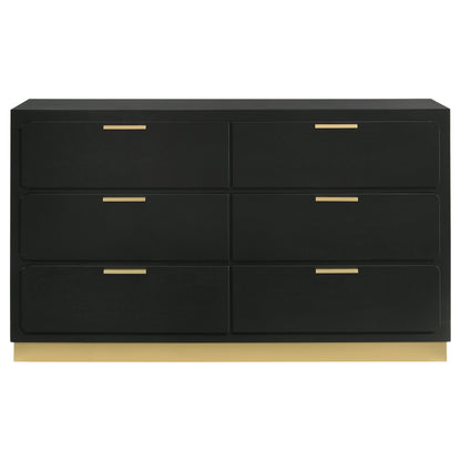 Caraway 6-drawer Dresser Black