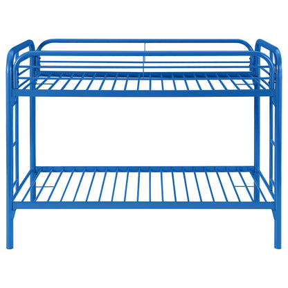 Morgan Metal Twin Over Twin Bunk Bed Blue