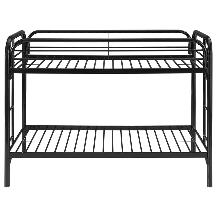 Morgan Metal Twin Over Twin Bunk Bed Black