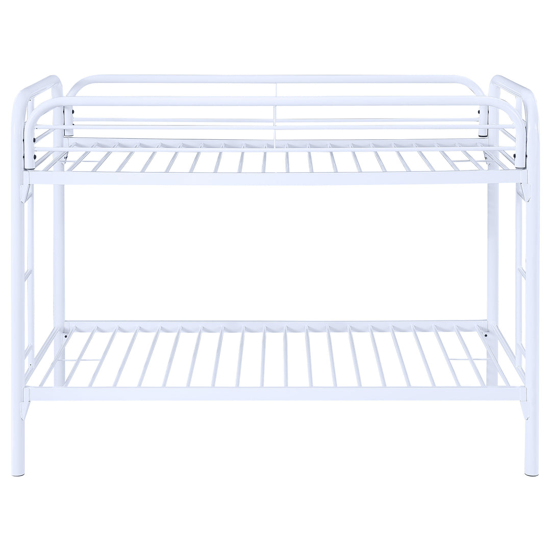 Morgan Metal Twin Over Twin Bunk Bed White