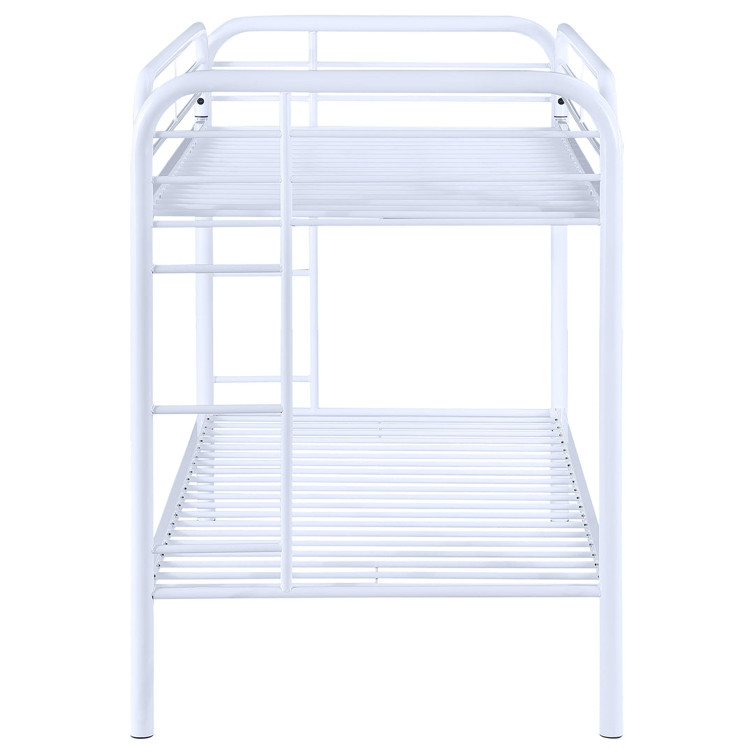 Morgan Metal Twin Over Twin Bunk Bed White