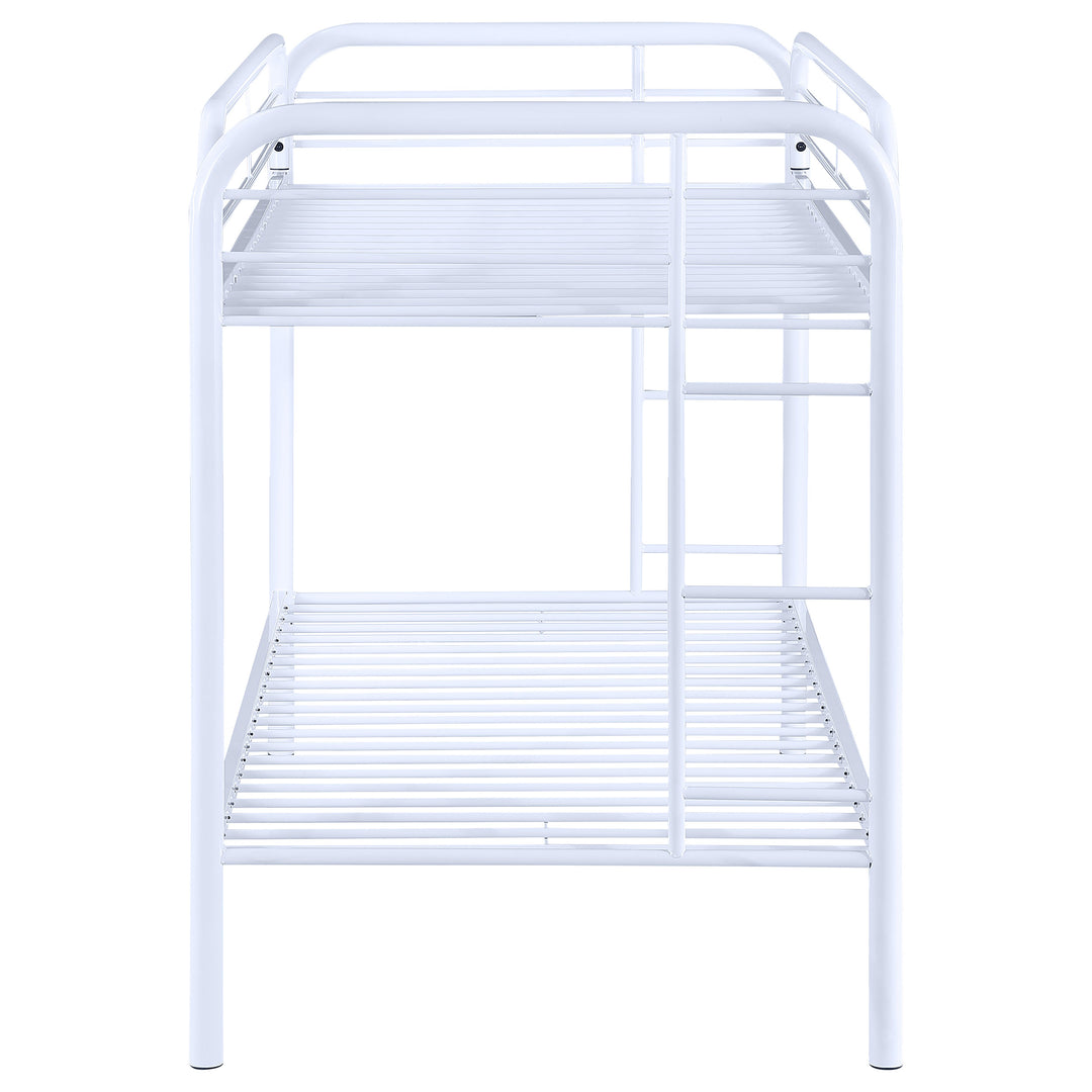 Morgan Metal Twin Over Twin Bunk Bed White