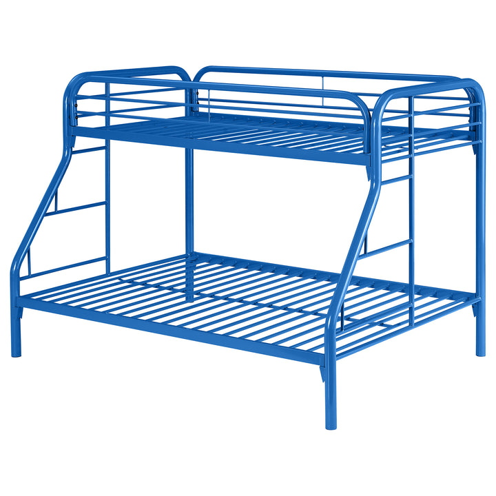 Morgan Metal Twin Over Full Bunk Bed Blue