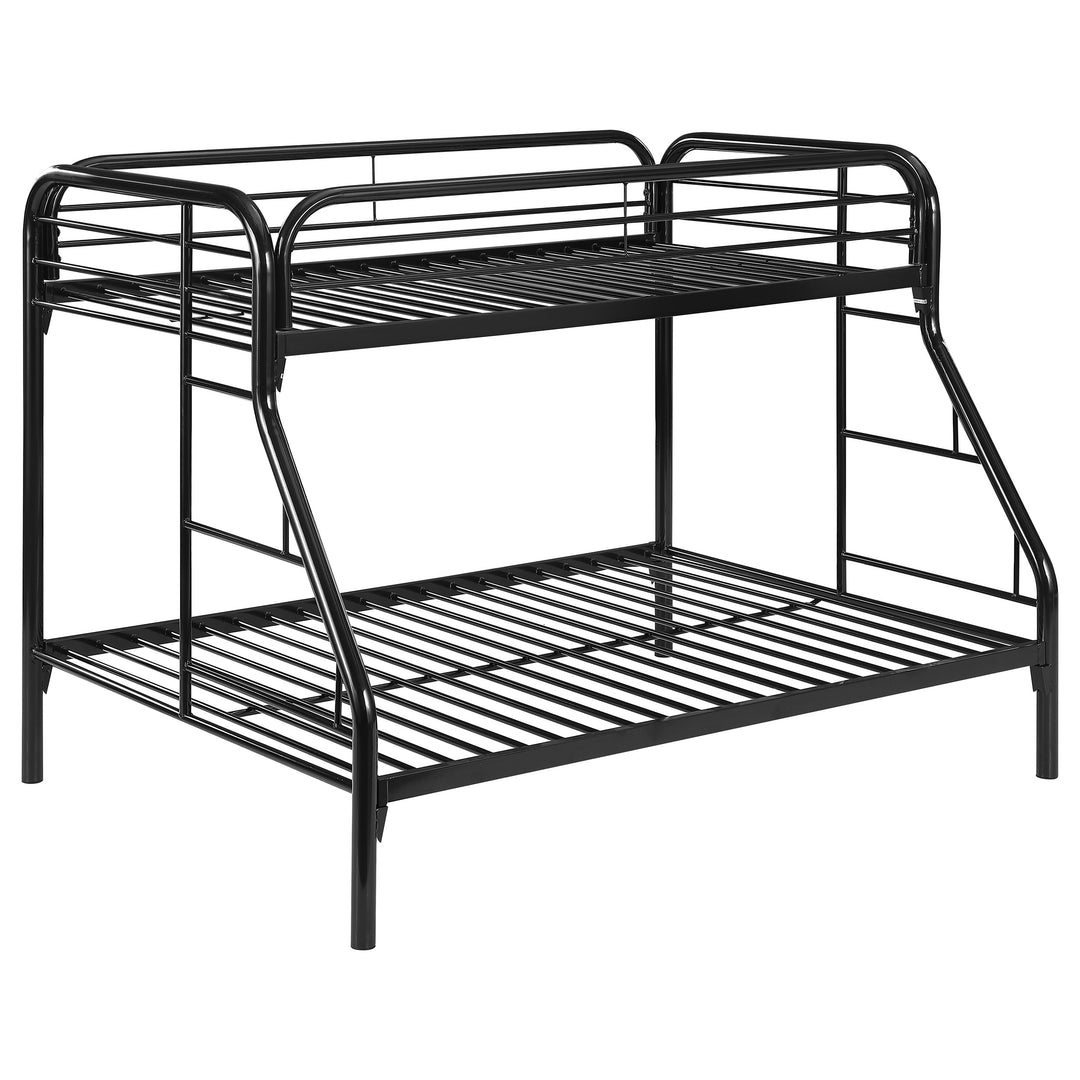 Morgan Metal Twin Over Full Bunk Bed Black