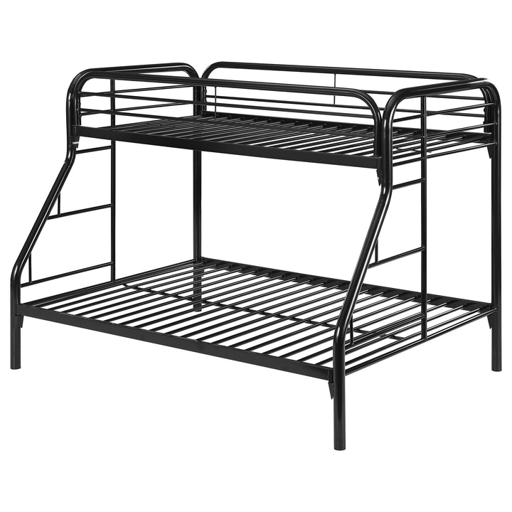 Morgan Metal Twin Over Full Bunk Bed Black