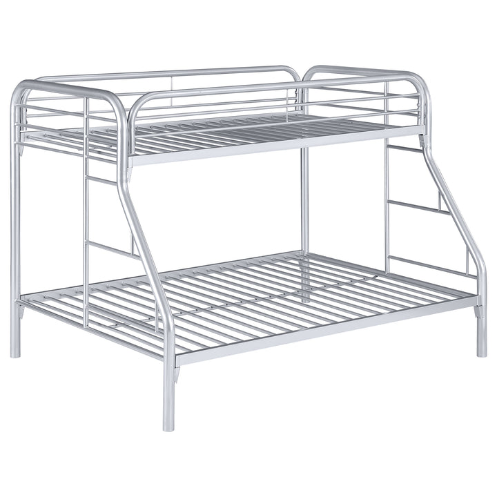 Morgan Metal Twin Over Full Bunk Bed Silver