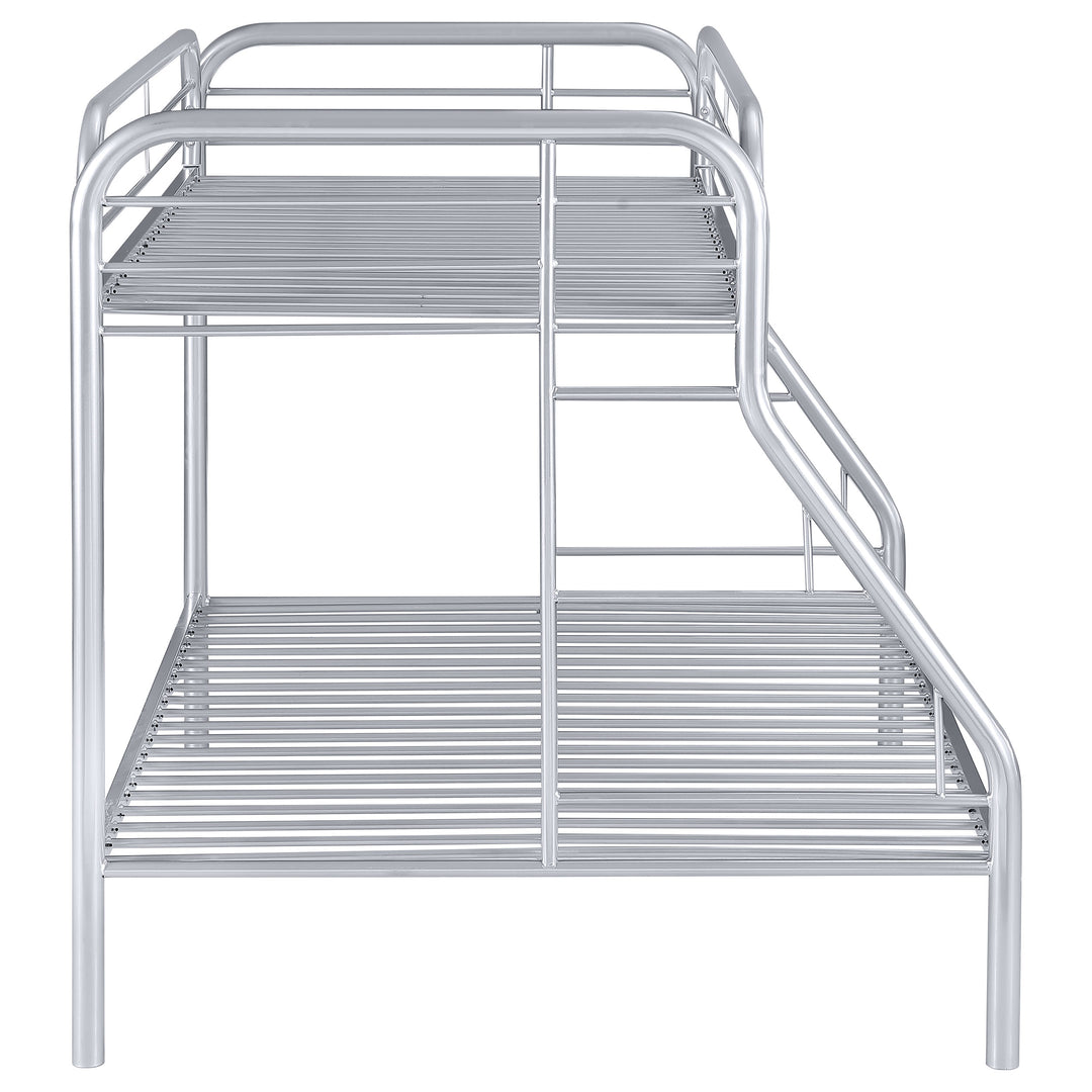 Morgan Metal Twin Over Full Bunk Bed Silver