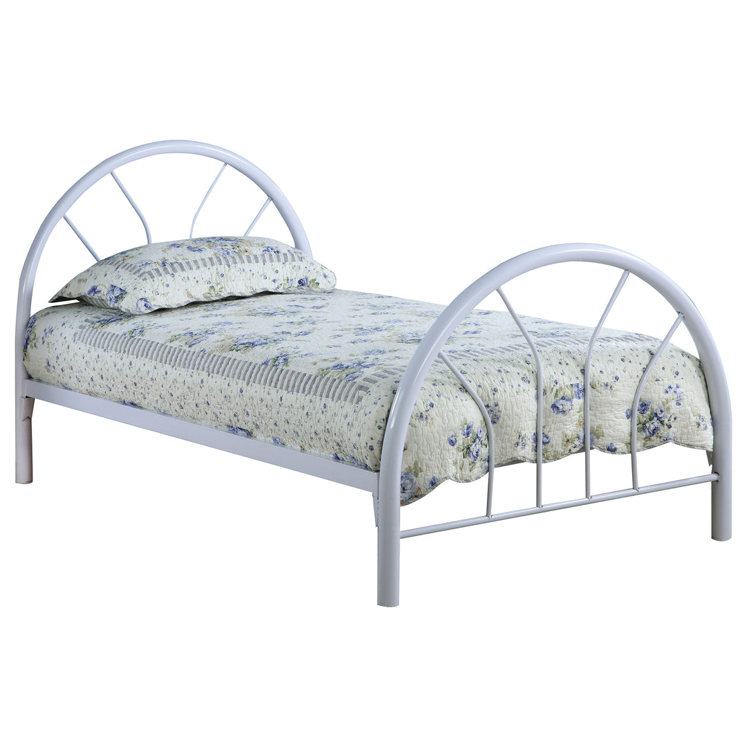 Marjorie Metal Twin Open Frame Bed White