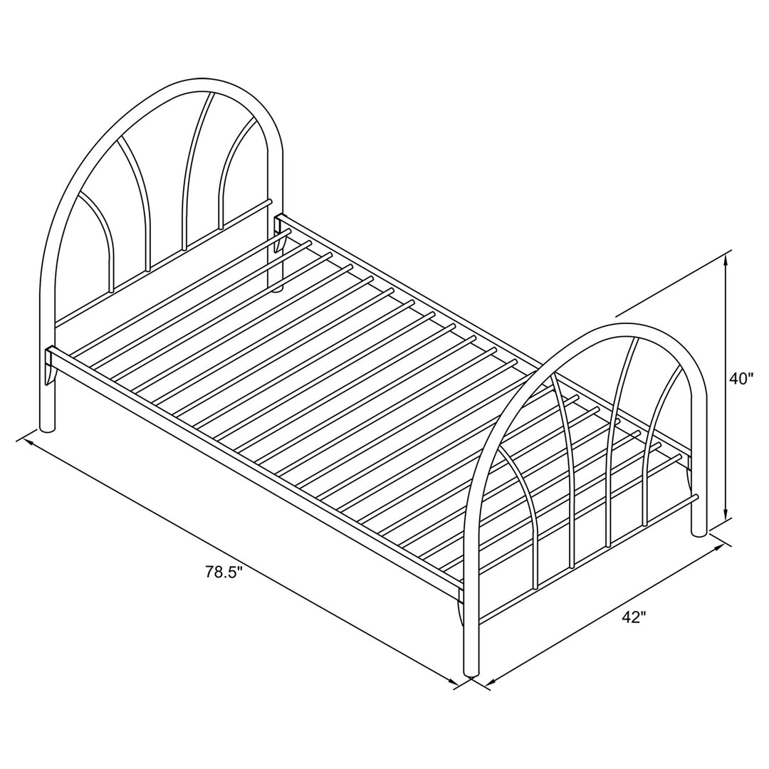 Marjorie Metal Twin Open Frame Bed White