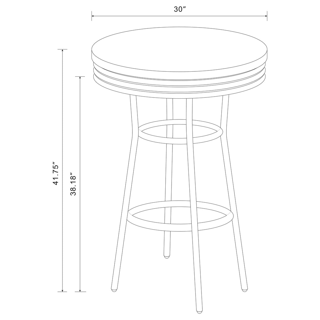 Theodore Round Bar Table Black and Chrome