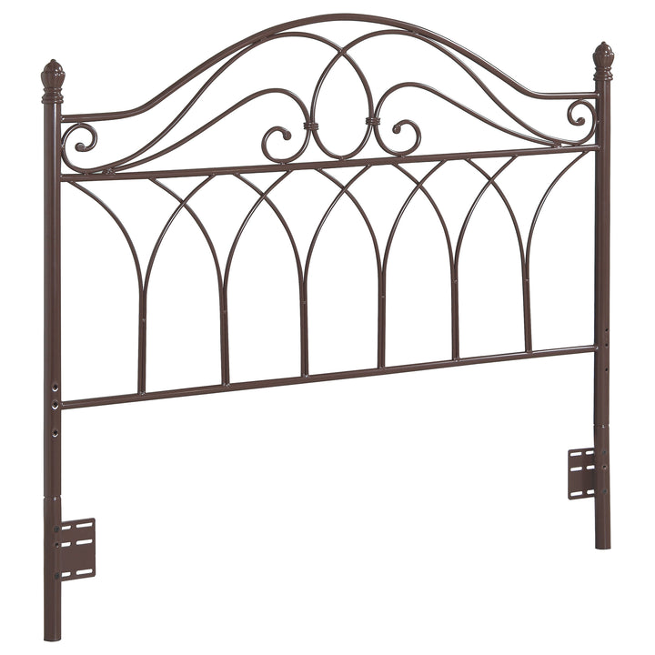 Zola Metal Queen or Full Open Frame Headboard Brown