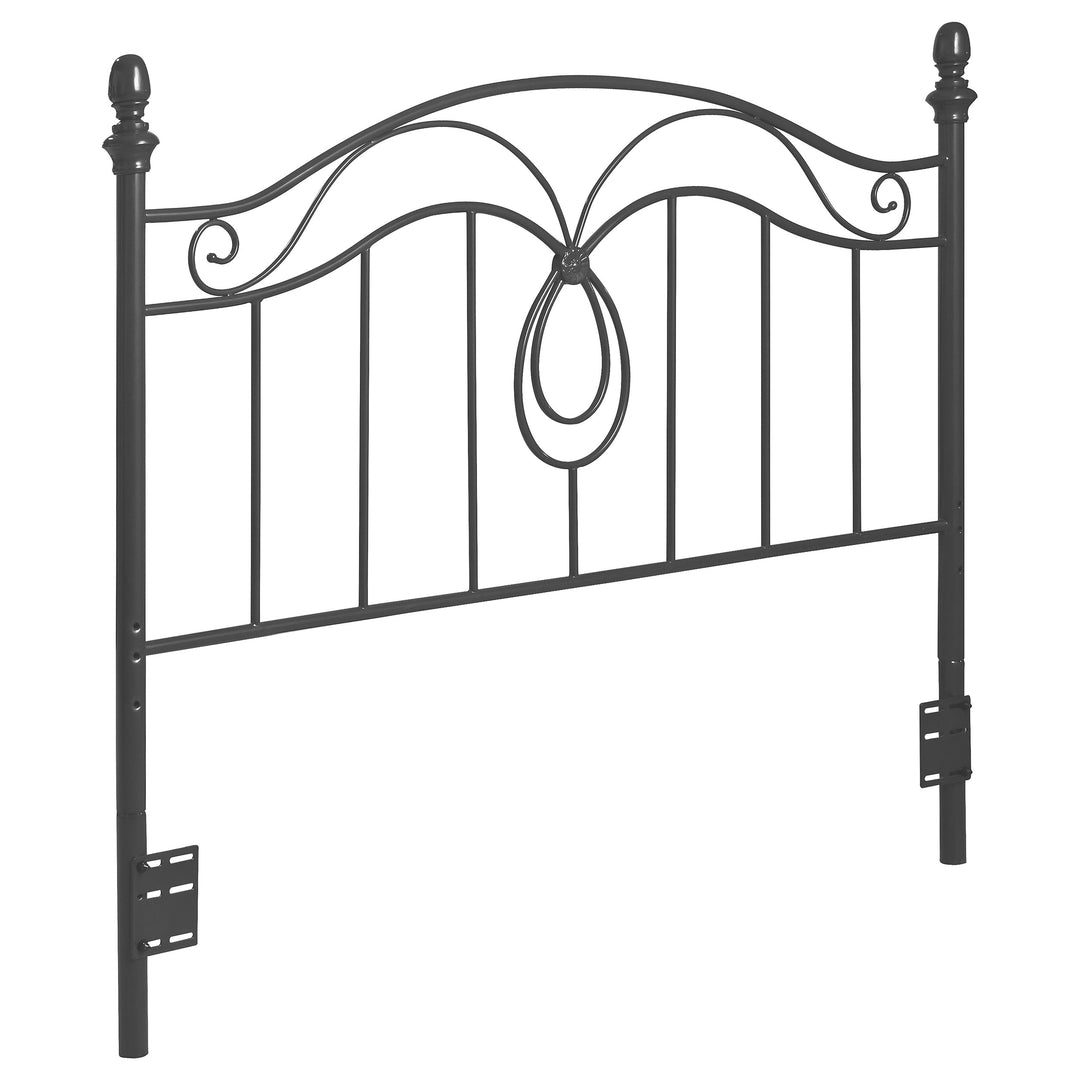 Evan Metal Queen or Full Open Frame Headboard Dark Grey