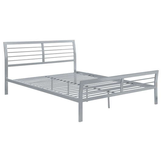 Cooper Metal Queen Open Frame Bed Silver