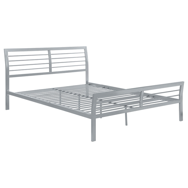 Cooper Metal Queen Open Frame Bed Silver