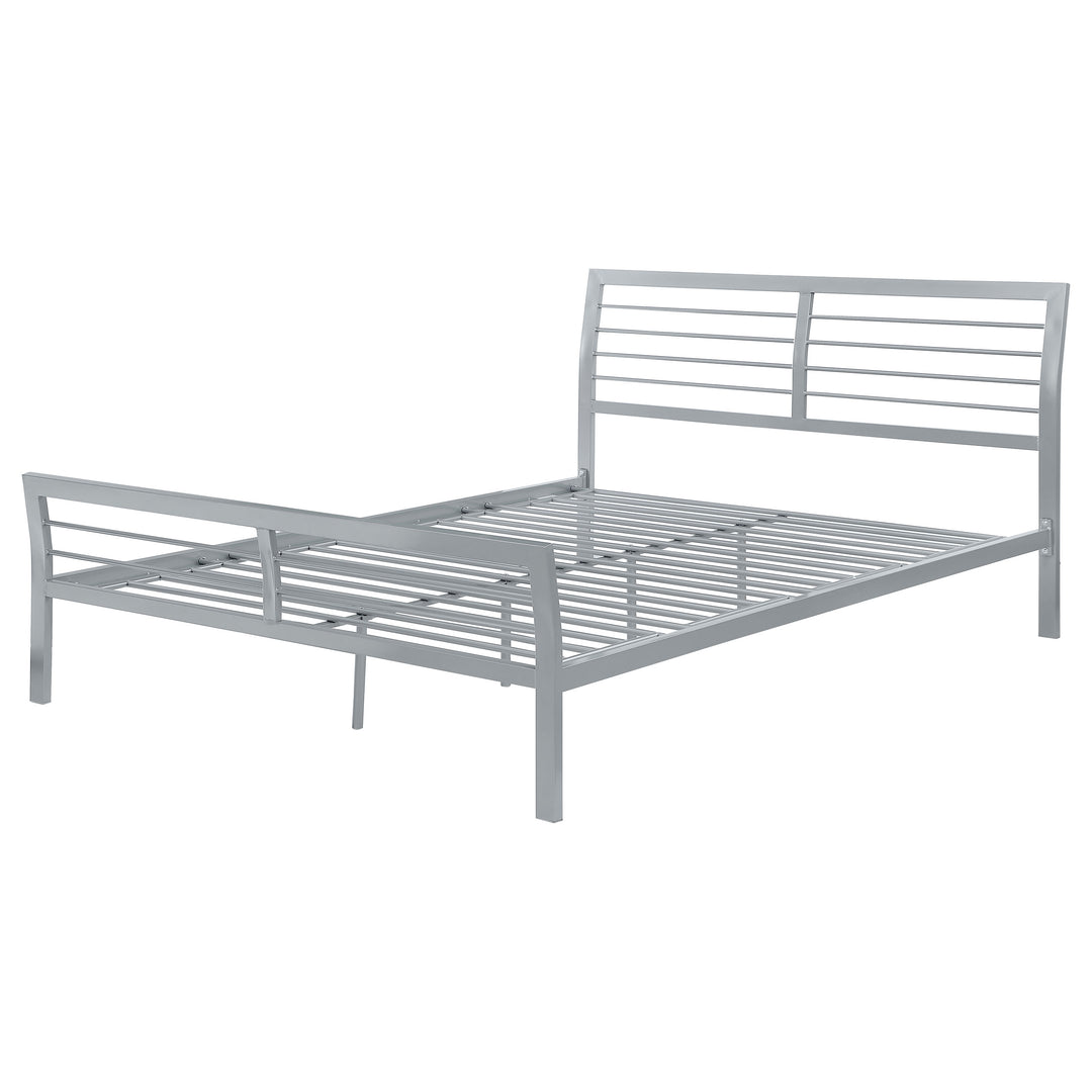 Cooper Metal Queen Open Frame Bed Silver