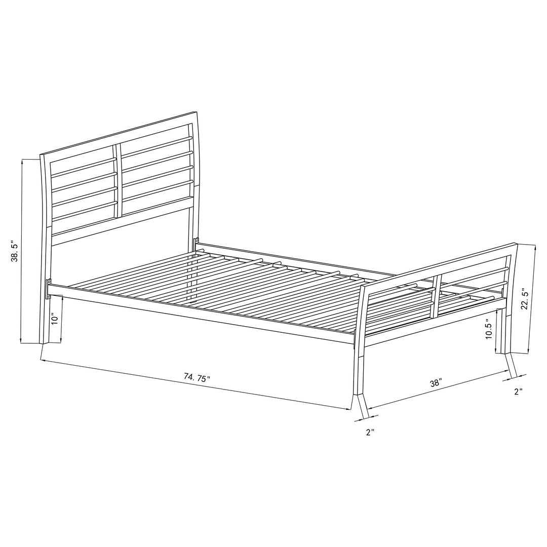 Cooper Metal Twin Open Frame Bed Silver