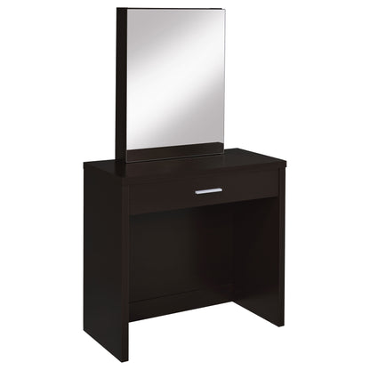 Harvey Vanity Set with Lift-Top Stool Cappuccino