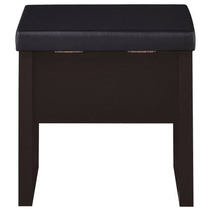 Harvey Vanity Set with Lift-Top Stool Cappuccino