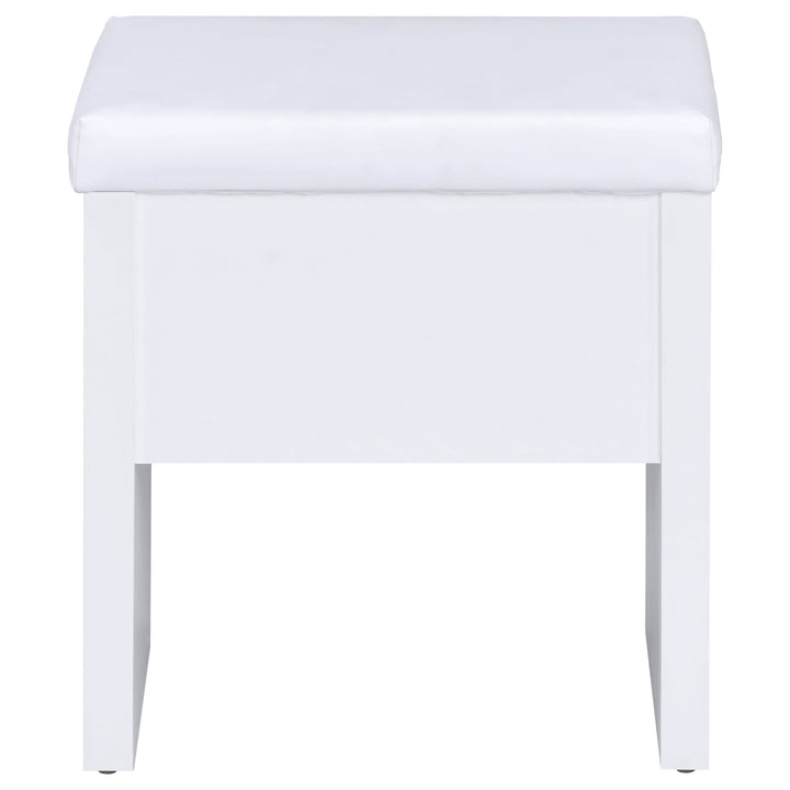 Harvey Vanity Set with Lift-Top Stool White