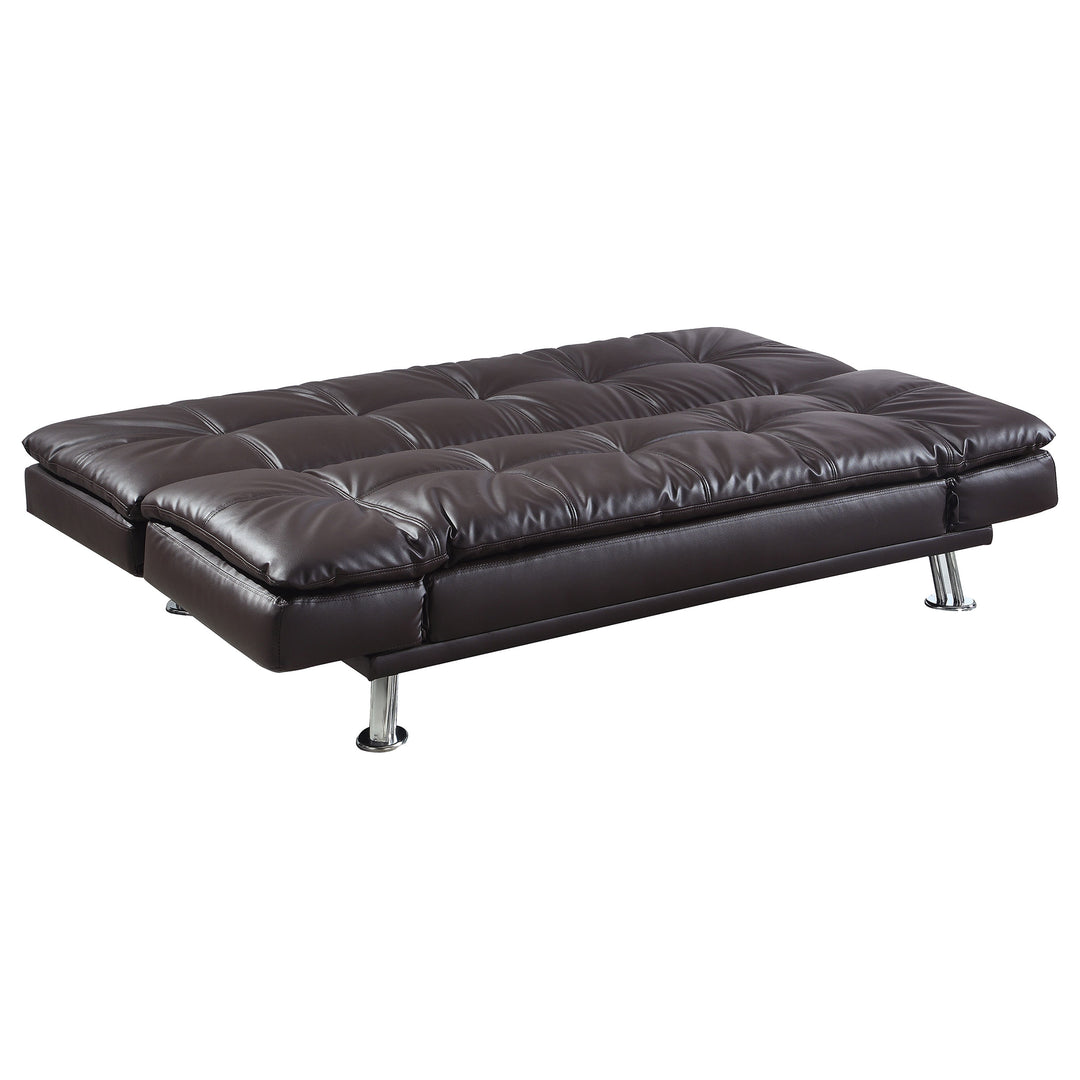 Dilleston Tufted Back Upholstered Sofa Bed Brown