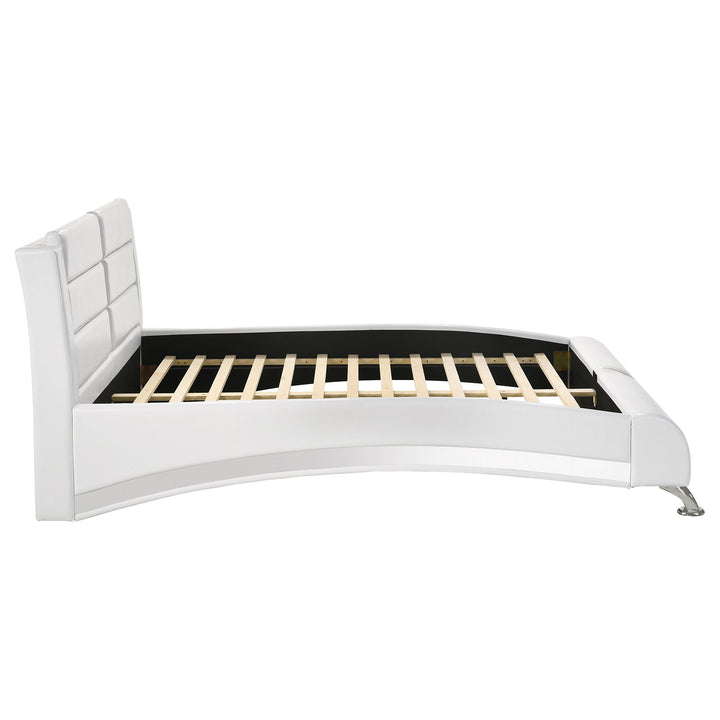 Jeremaine Upholstered California King Sleigh Bed White