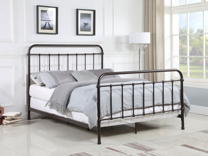 Livingston Metal California King Open Frame Bed Dark Bronze