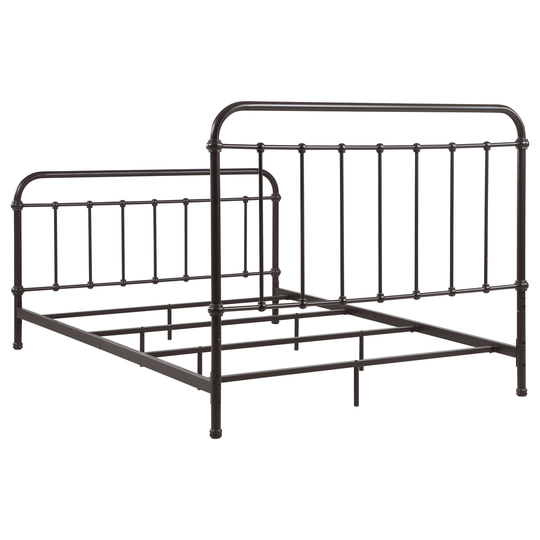 Livingston Metal California King Open Frame Bed Dark Bronze