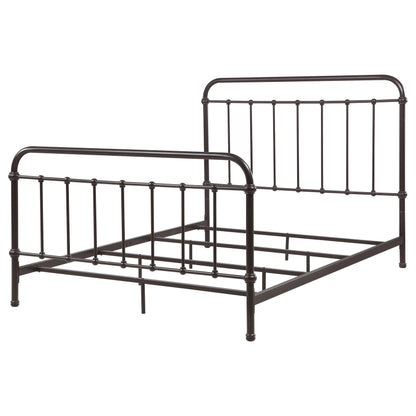 Livingston Metal Queen Open Frame Bed Dark Bronze