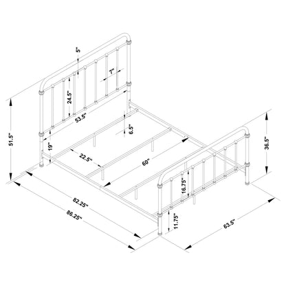 Livingston Metal Queen Open Frame Bed Dark Bronze