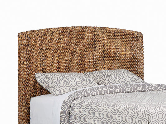 Laughton Woven Banana Leaf Eastern King Headboard Amber