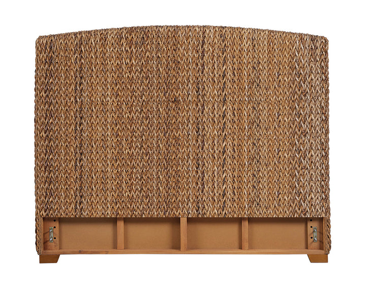 Laughton Woven Banana Leaf Eastern King Headboard Amber