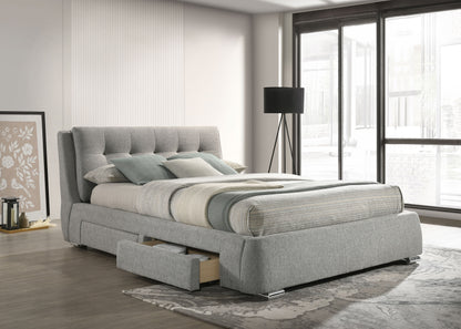 Fenbrook Upholstered California King Storage Panel Bed Grey