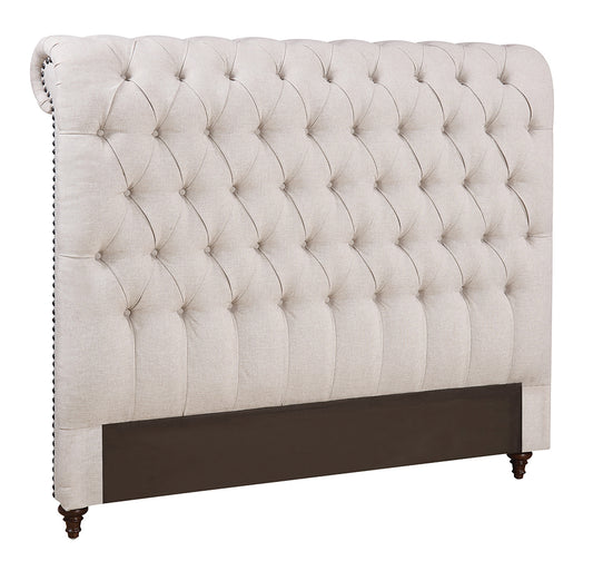 Devon Upholstered California King Panel Headboard Beige