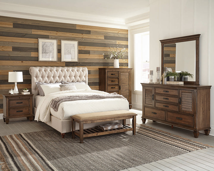 Devon 5-piece Queen Bedroom Set Burnished Oak