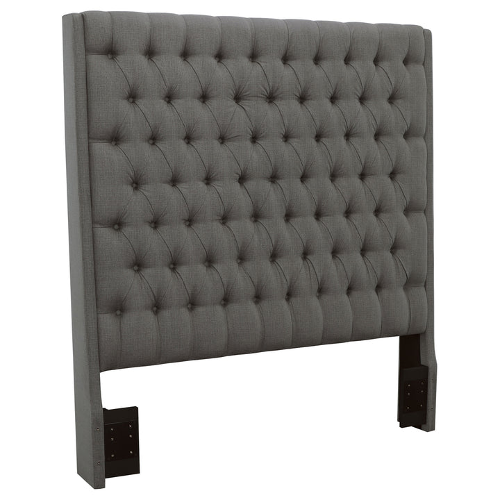 Camille Upholstered Eastern King Panel Headboard Grey