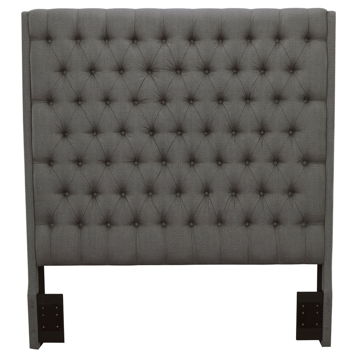 Camille Upholstered Eastern King Panel Headboard Grey