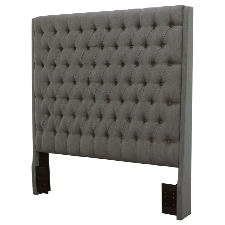 Camille Upholstered Eastern King Panel Headboard Grey