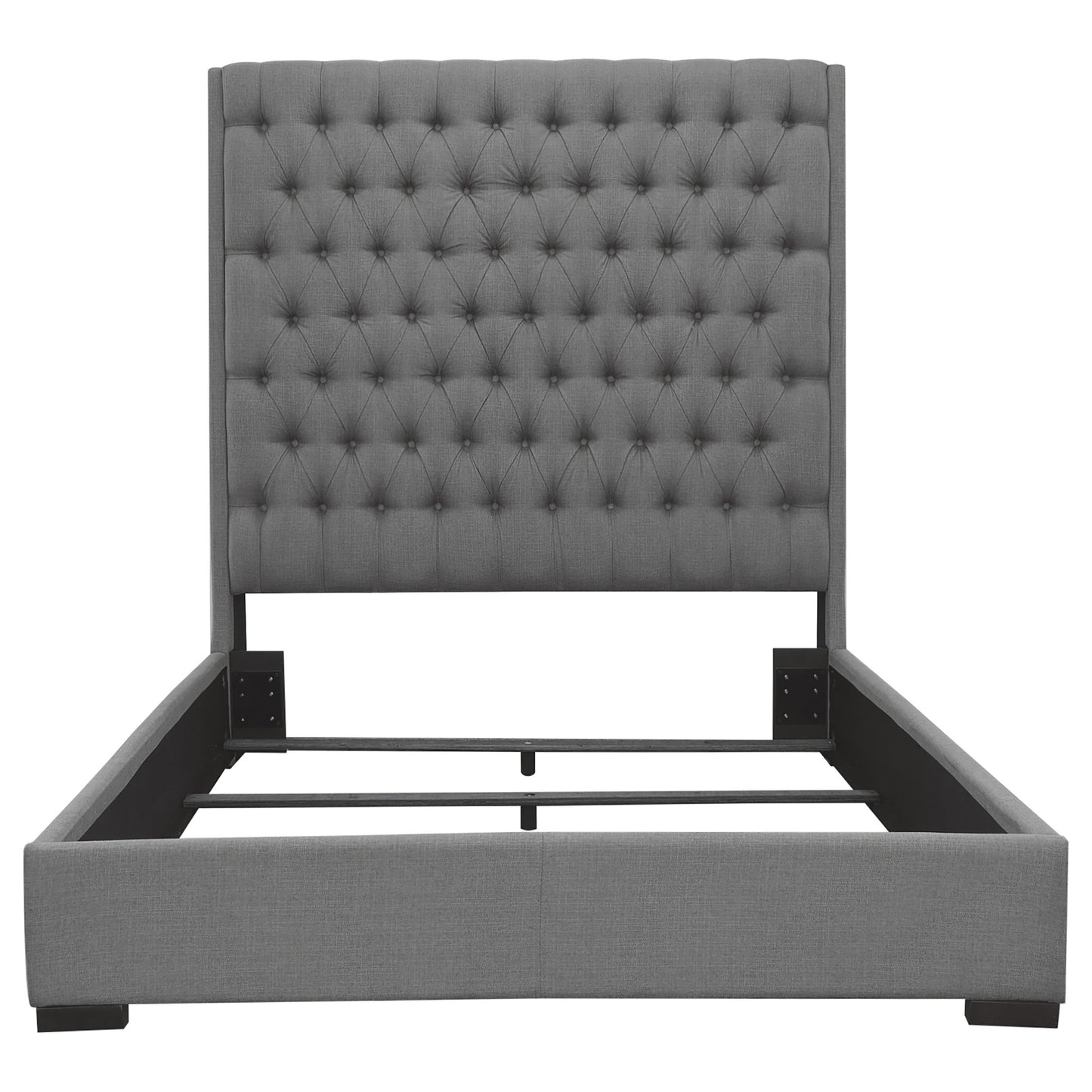 Camille Upholstered Eastern King Panel Bed Grey