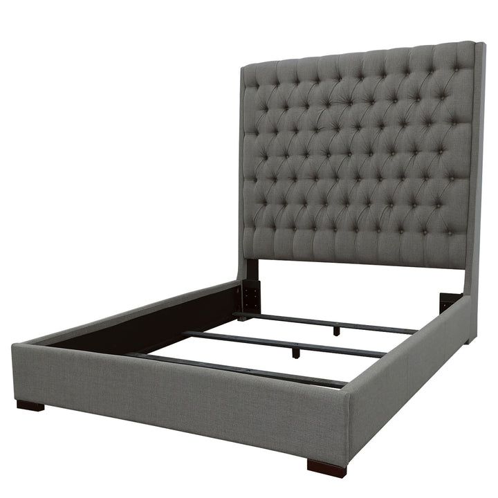 Camille Upholstered Eastern King Panel Bed Grey