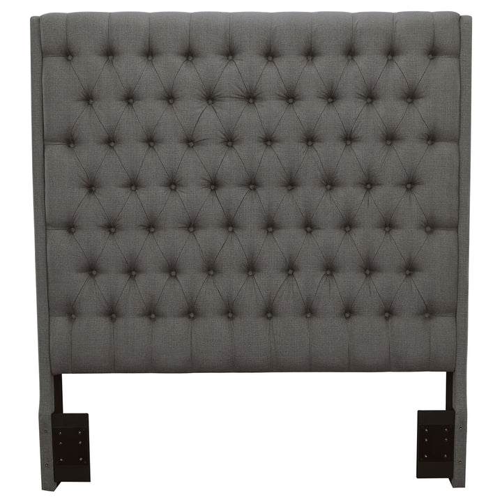 Camille Upholstered California King Panel Headboard Grey