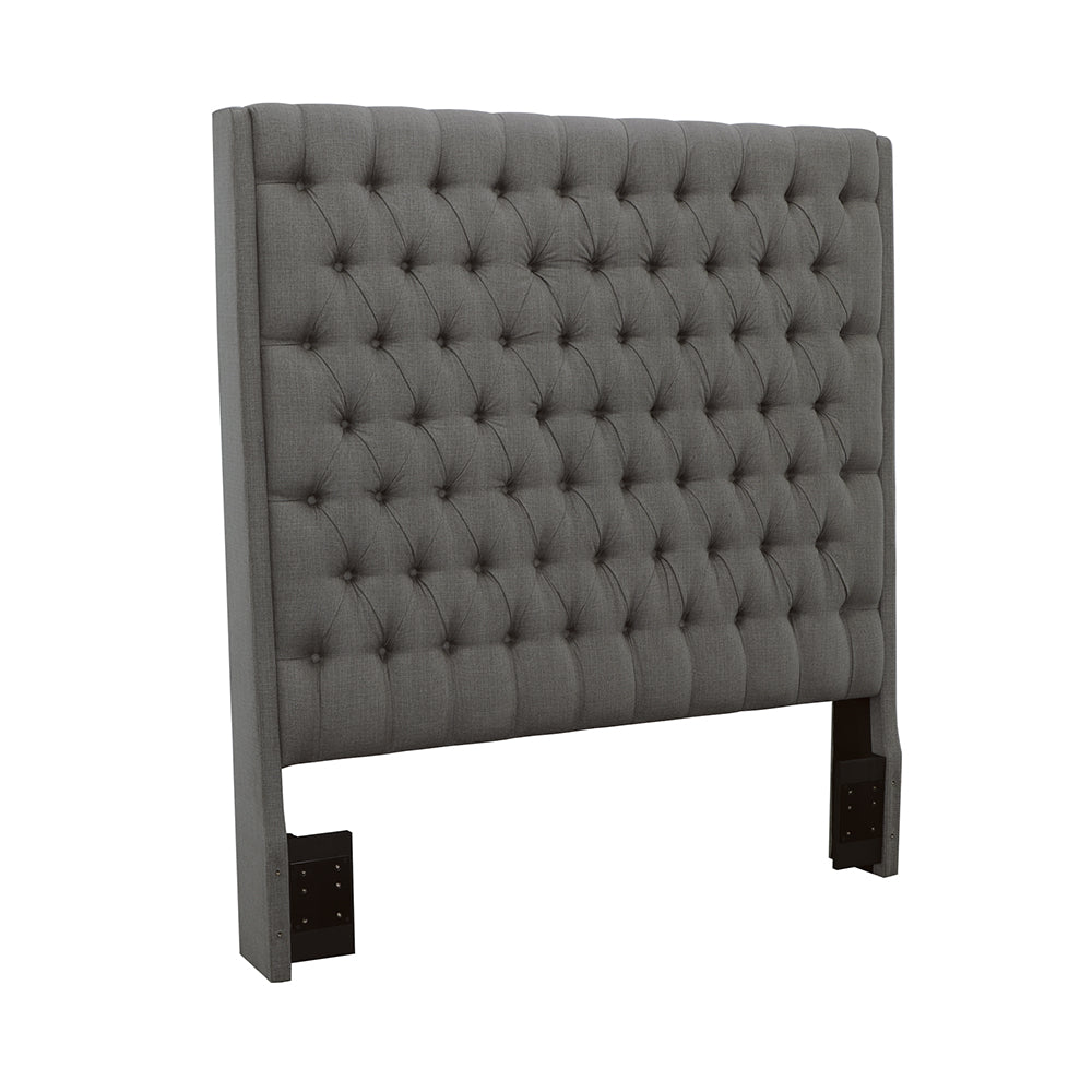 Camille Upholstered Queen Panel Headboard Grey