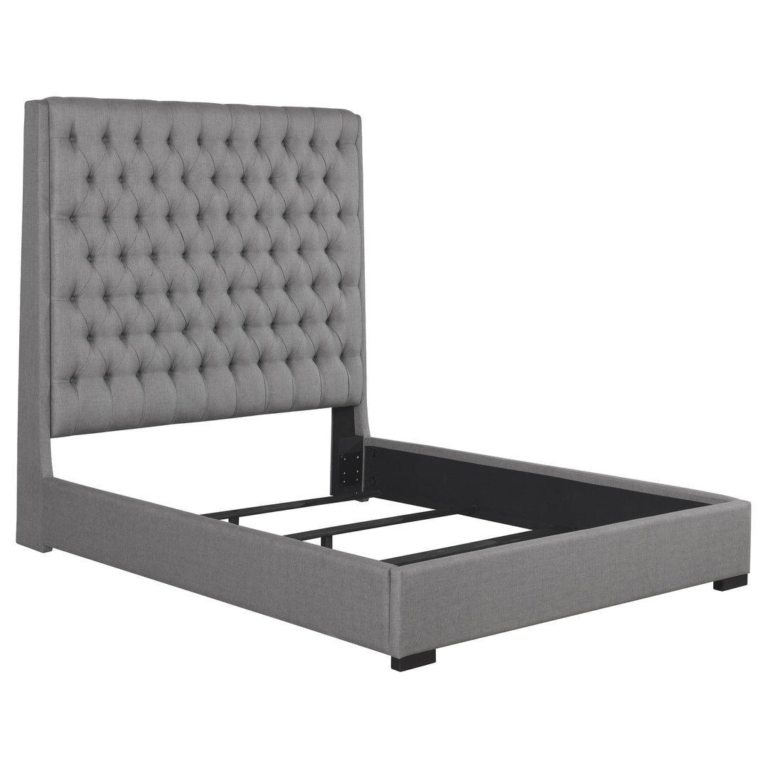 Camille Upholstered Queen Panel Bed Grey