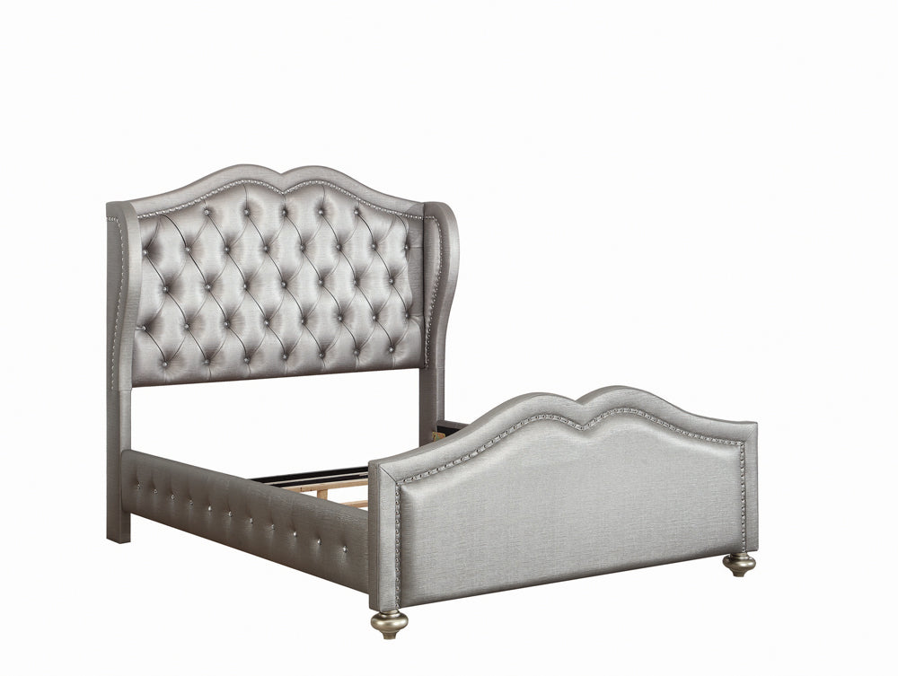 Belmont Tufted Upholstered Full Bed Metallic