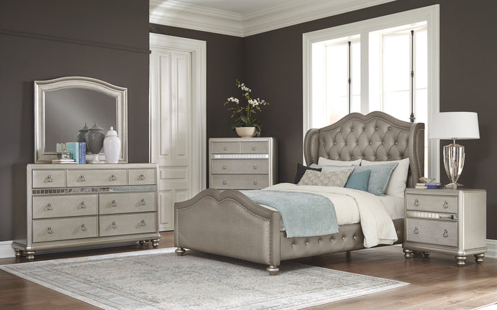 Belmont Tufted Upholstered Full Bed Metallic