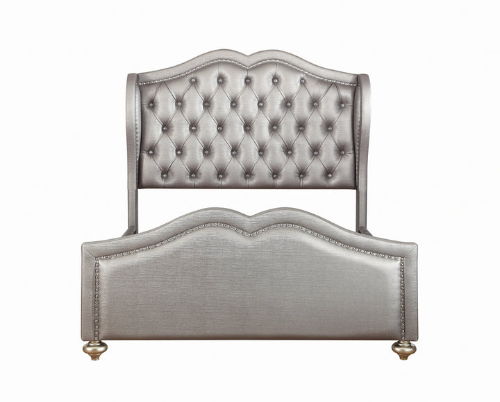 Belmont Tufted Upholstered Full Bed Metallic