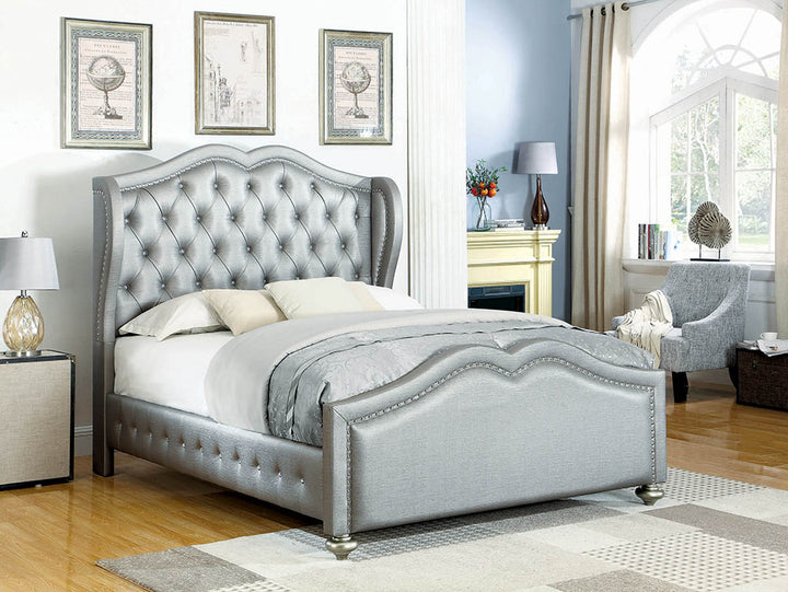 Belmont Tufted Upholstered Full Bed Metallic