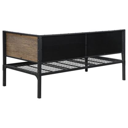 Getler Metal Twin Daybed Weathered Chestnut