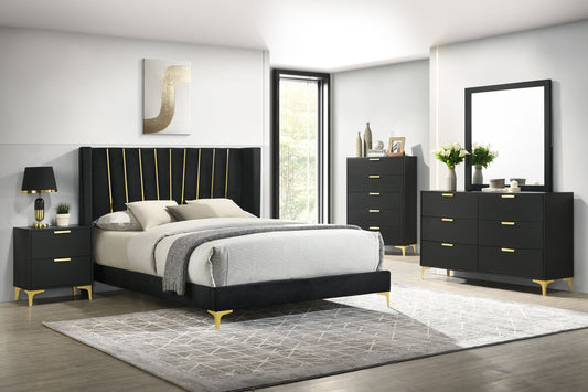 Kendall 5-piece Eastern King Bedroom Set Black