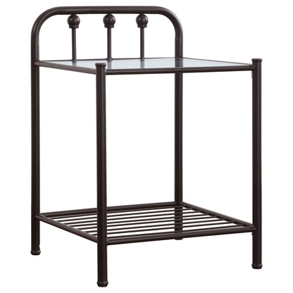 Livingston Metal 1-shelf Nightstand Dark Bronze