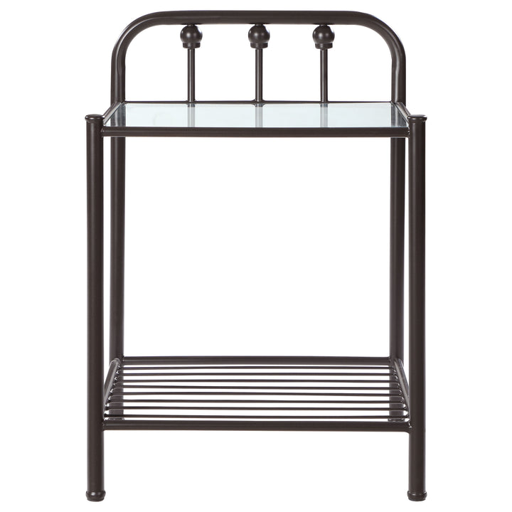 Livingston Metal 1-shelf Nightstand Dark Bronze